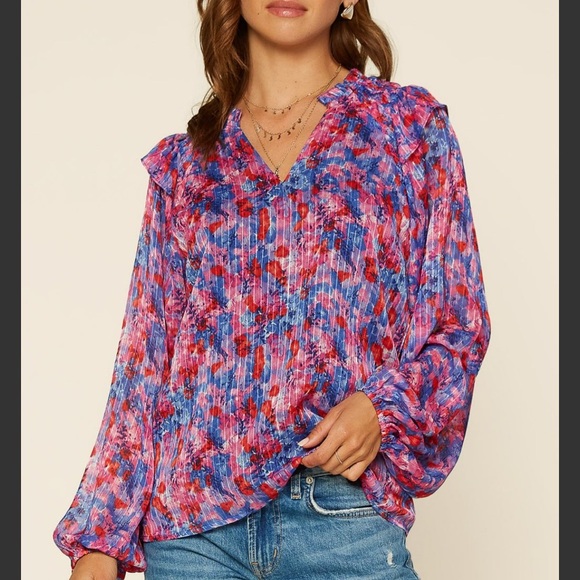 Skies are Blue smocked top. Worn once. 60 retail - Picture 4 of 8